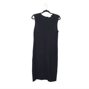 Vince. Black Knit Longline Dress
